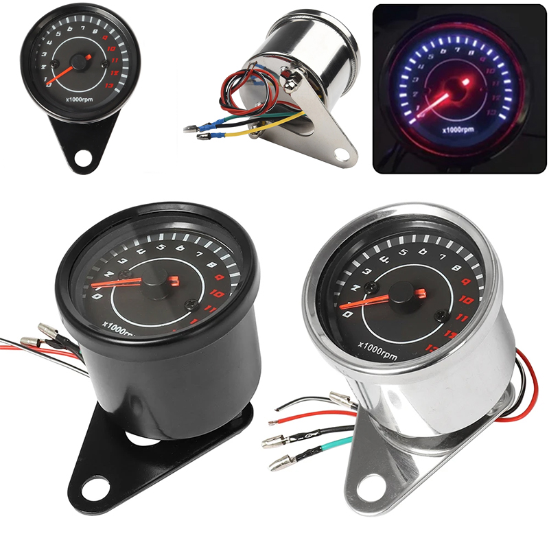 Motorcycle Gear Shifter - Motorcycle Tachometer Meter LED Durable 12V