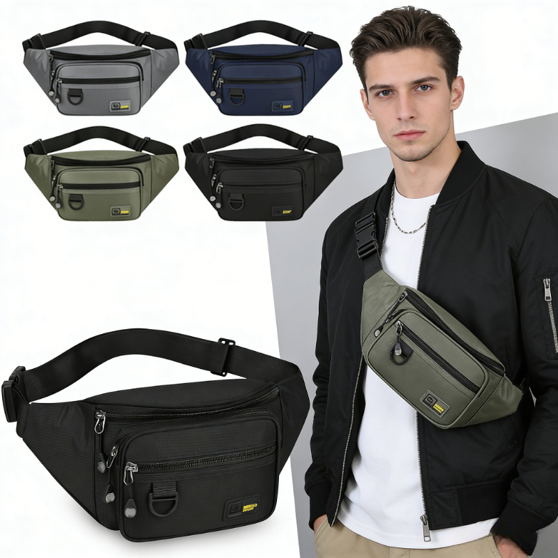 Motorcycle Gear Bundle - Large Capacity Waterproof Waist Bag Durable