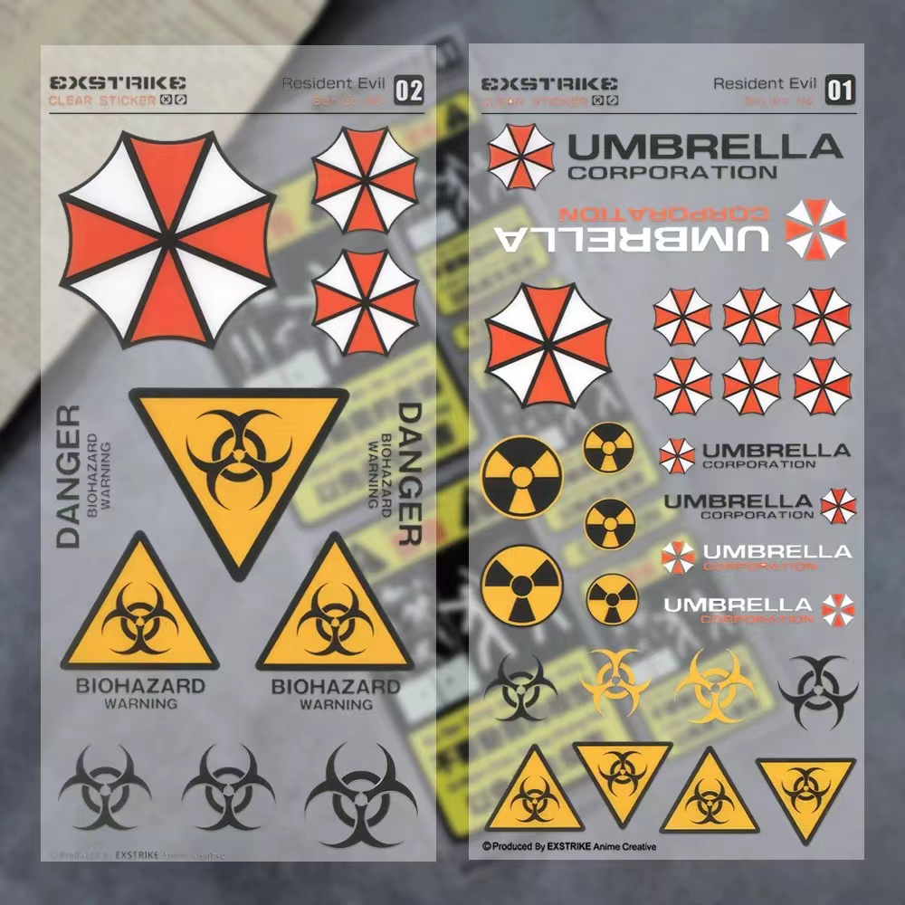 Motorcycle Gear Hub - Resident Evil Umbrella Logo Reflective Transparent