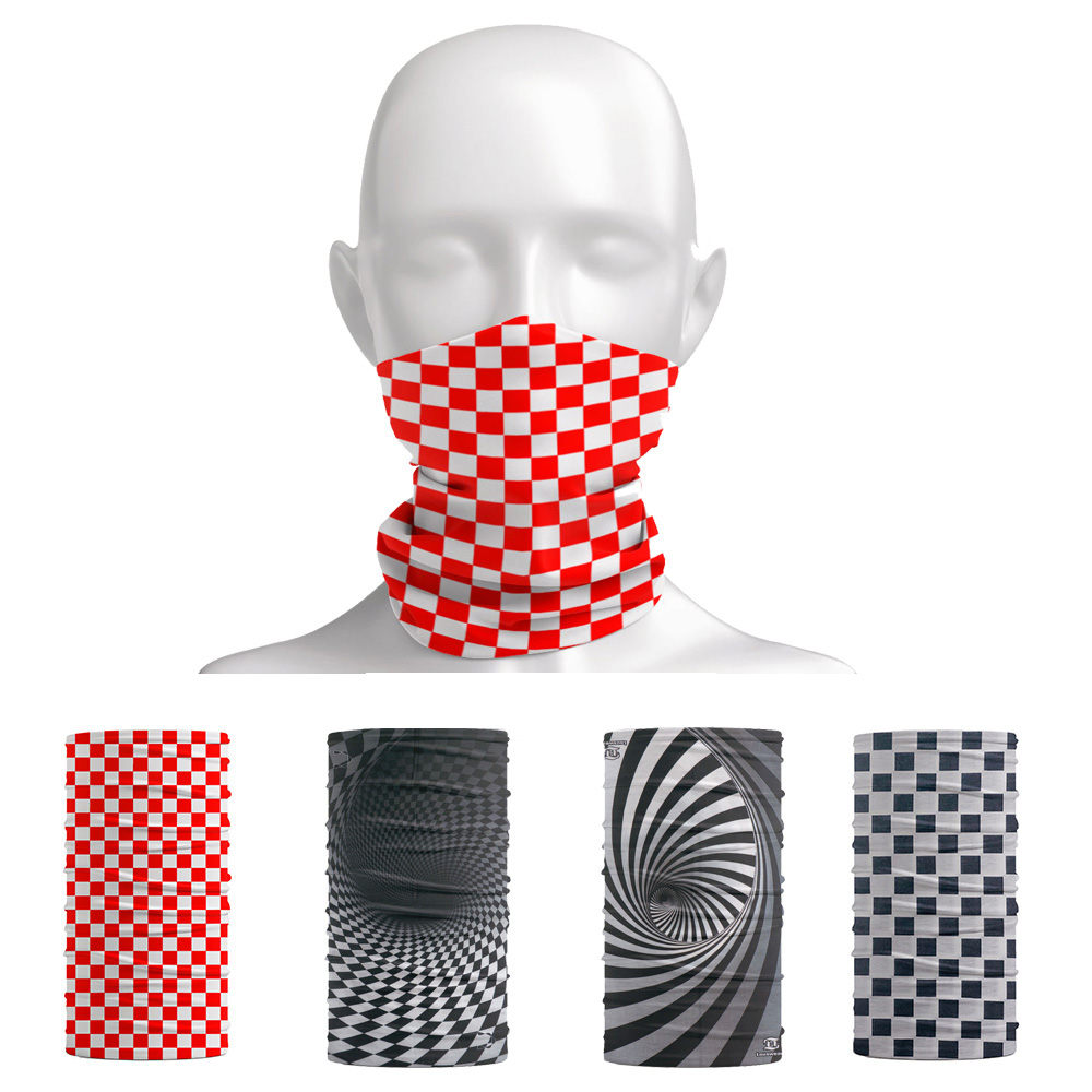Motorcycle Gear On Sale - Plaid Pattern Headband Outdoor Camping Fishing