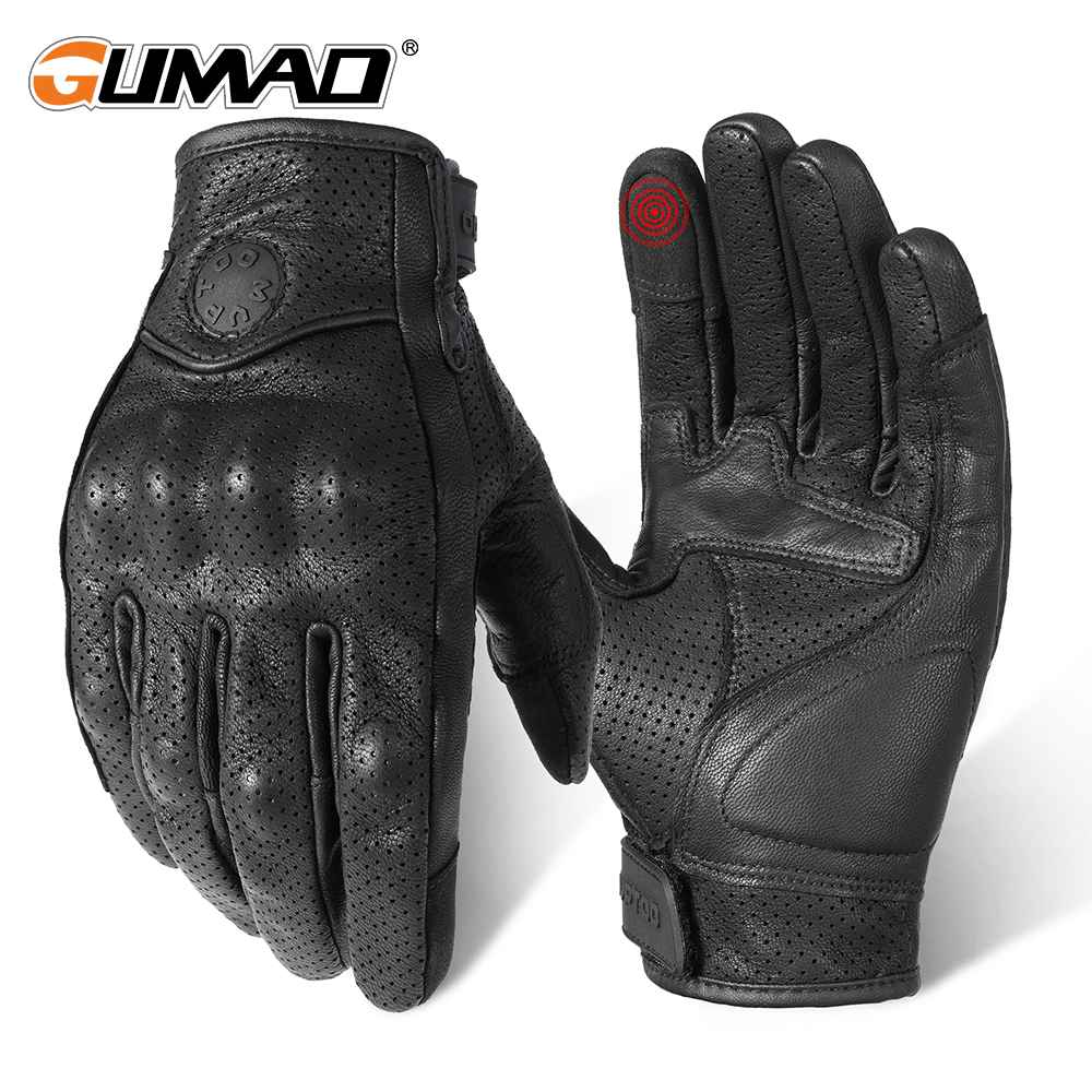 Motorcycle Gear Gloves - Outdoor Touch Screen Gloves Leather Sports