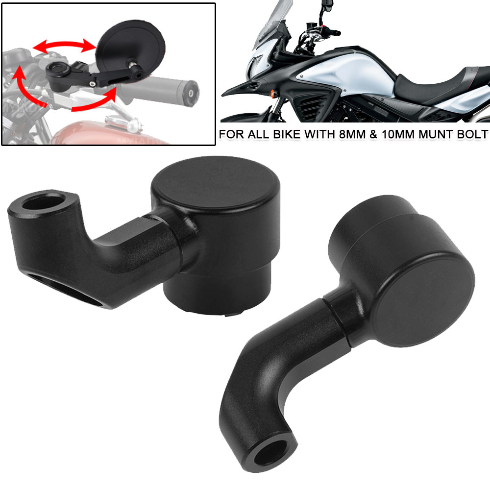Mirror Extender Bar - Motorcycle Mirror Riser Extension Extend Brackets