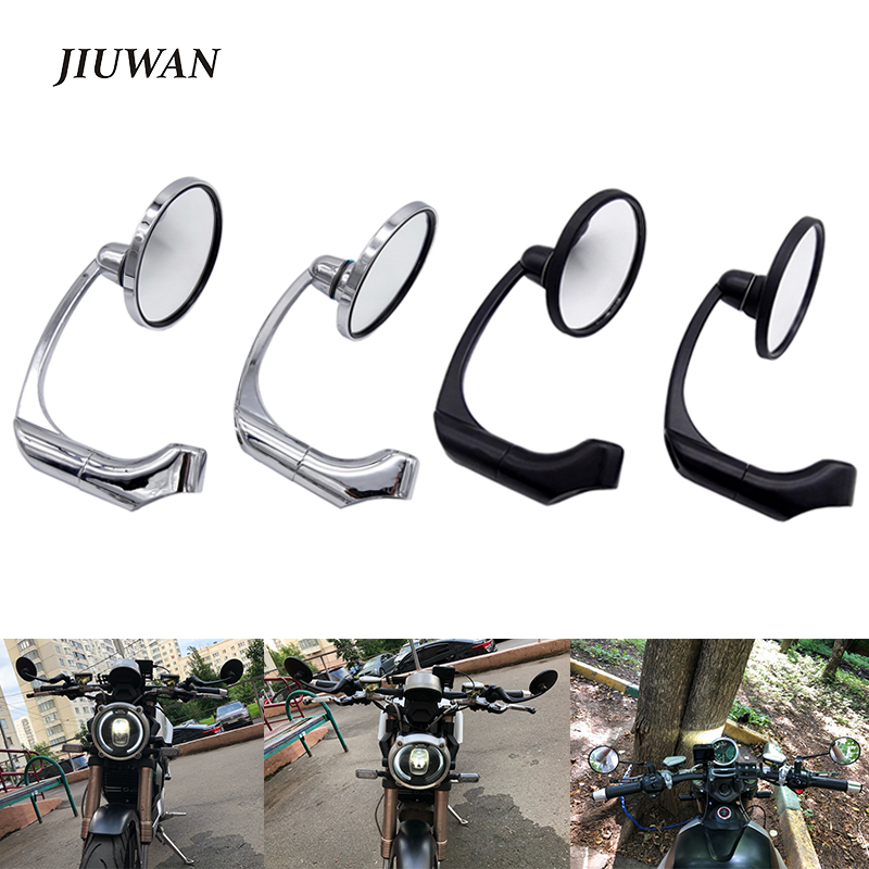 Mirror Extender Bar - 1 Pair 10mm Motorcycle Chrome Round