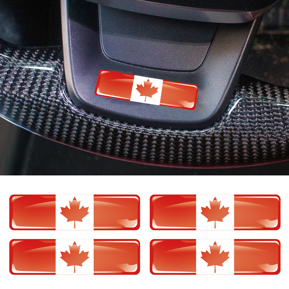 Motorcycle Gear Canada - Canada Flag 3D Epoxy Resin Decorate