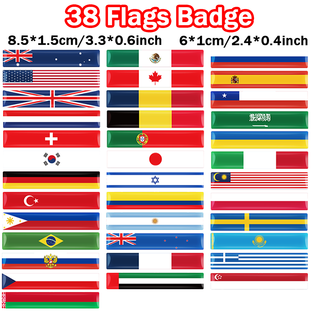 4pcs 3D Epoxy Flag Badge Auto  - Motorcycle Gear Auto reseña y precio