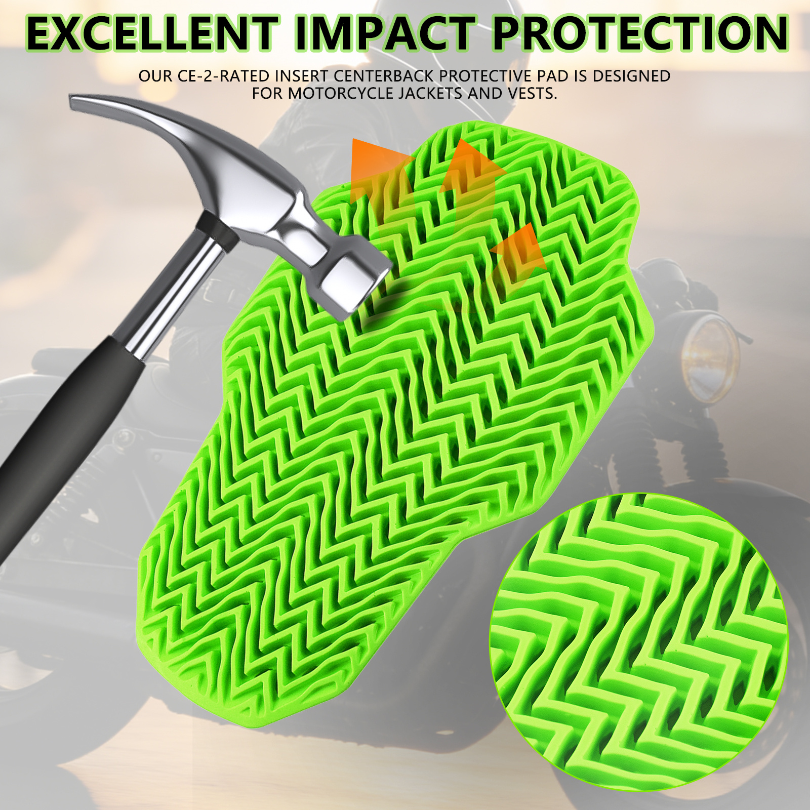 Green Motorcycle CE Level 2 Pr - Motorcycle Gear Protection Levels recension och pris