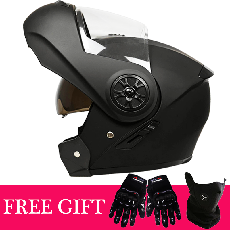 Flip Up Motorcycle Helmet with - Motorcycle Gear Gloves recension och pris