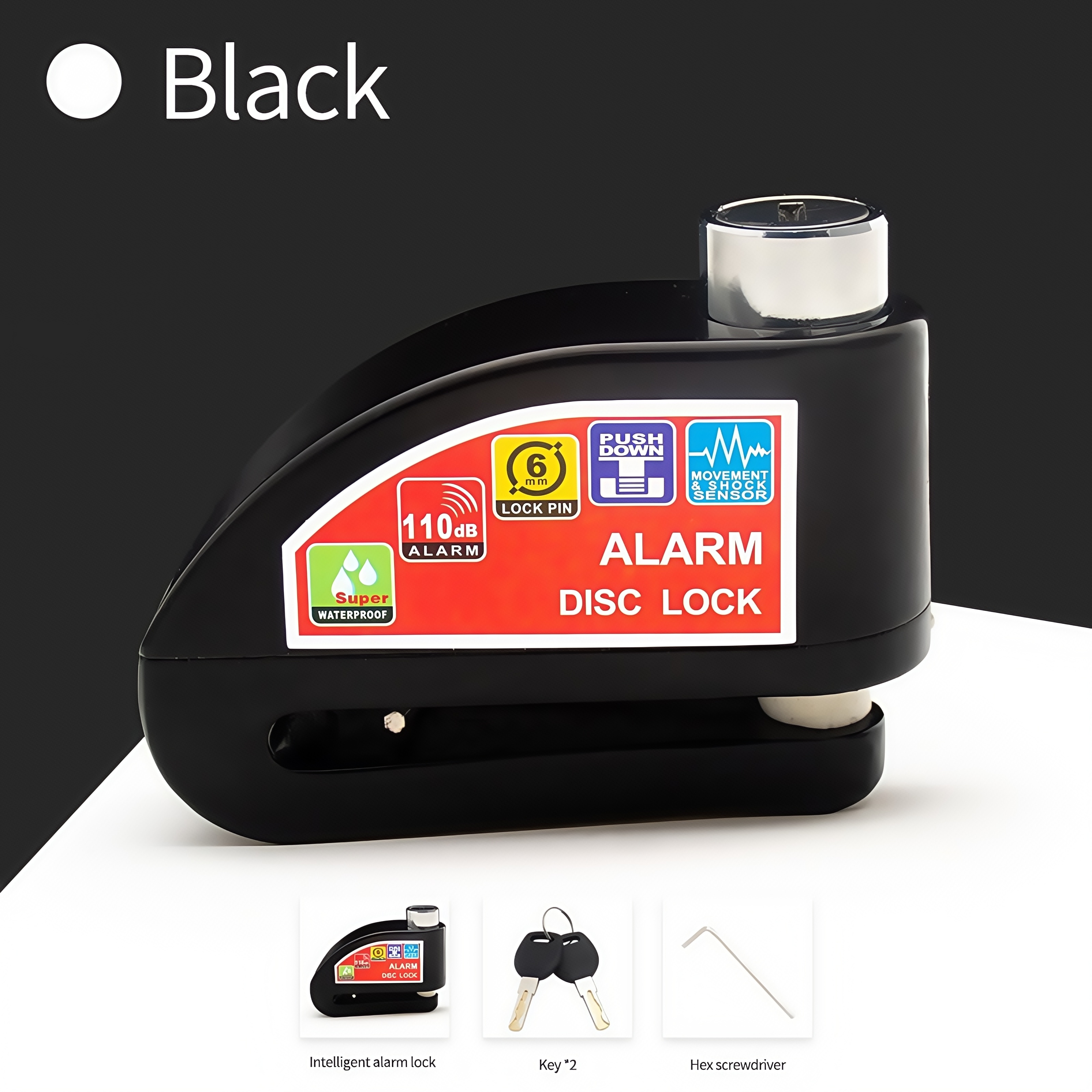 Waterproof Disc Brake Alarm Lo - Disc Lock Brake recension och pris