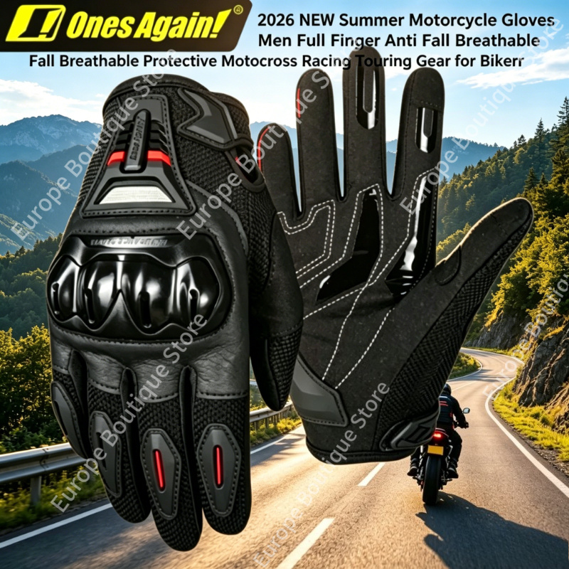 2026 NEW Men Summer Full Finge - Motorcycle Gear Gloves recension och pris