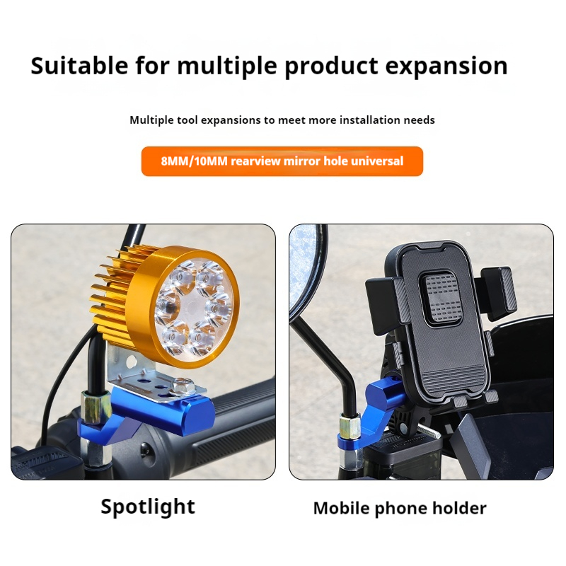 Motorcycle Aluminum Alloy Phon - Mirror Extender Bar reseña y precio