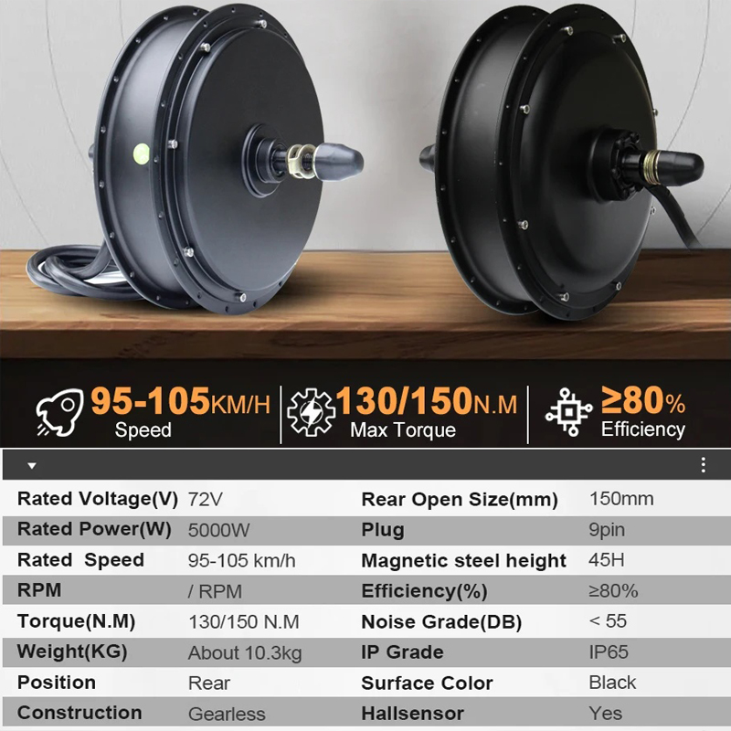 72V 5000W MTX39 EBike Motor Wh - Motorcycle Gear Hub recension och pris