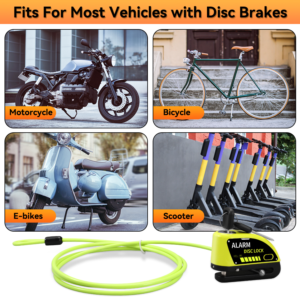 New Bike Motorcycle Alarm Disc - Disc Lock Brake recension och pris