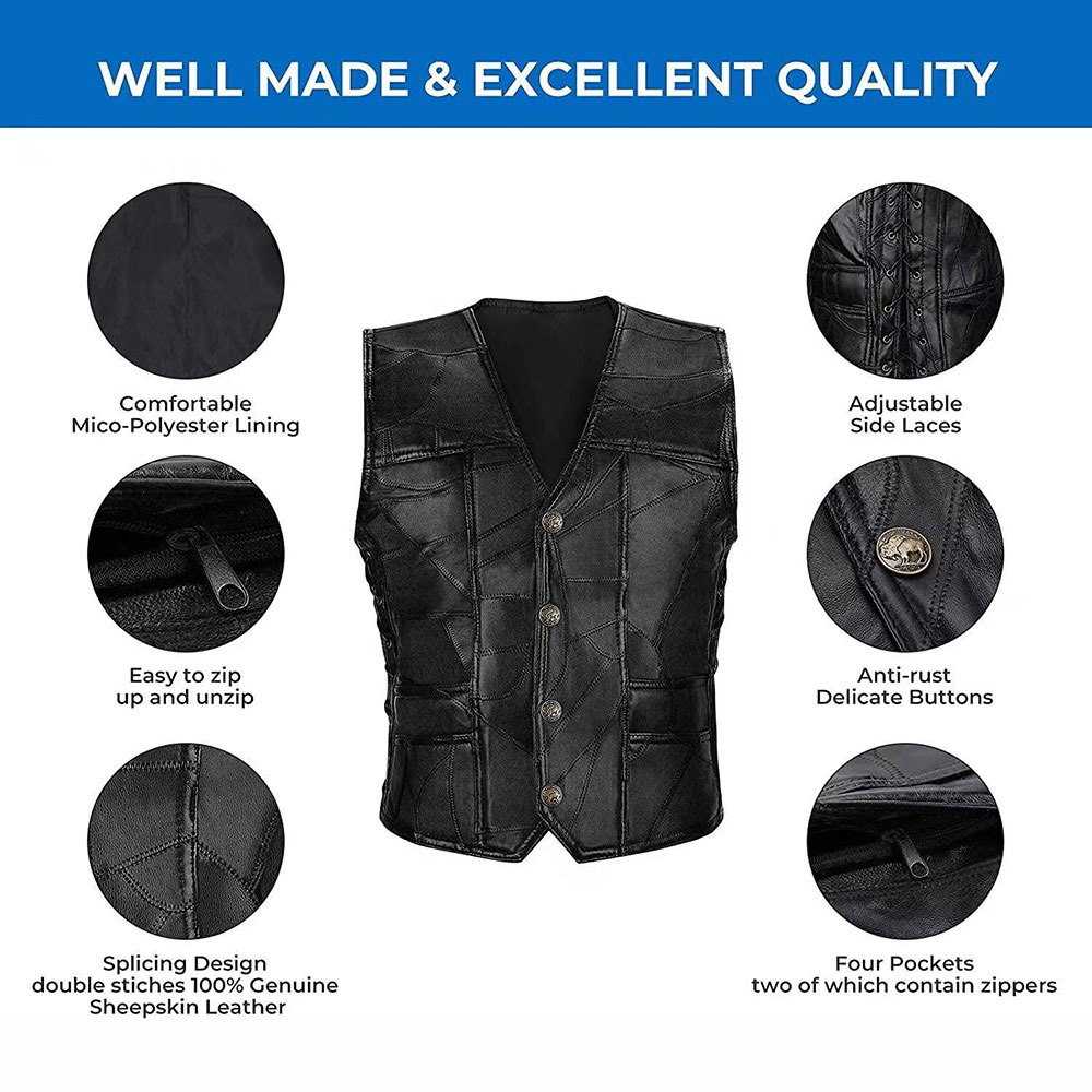 PU Leather Motorcycle Jacket V - Riding Jacket Leather reseña y precio