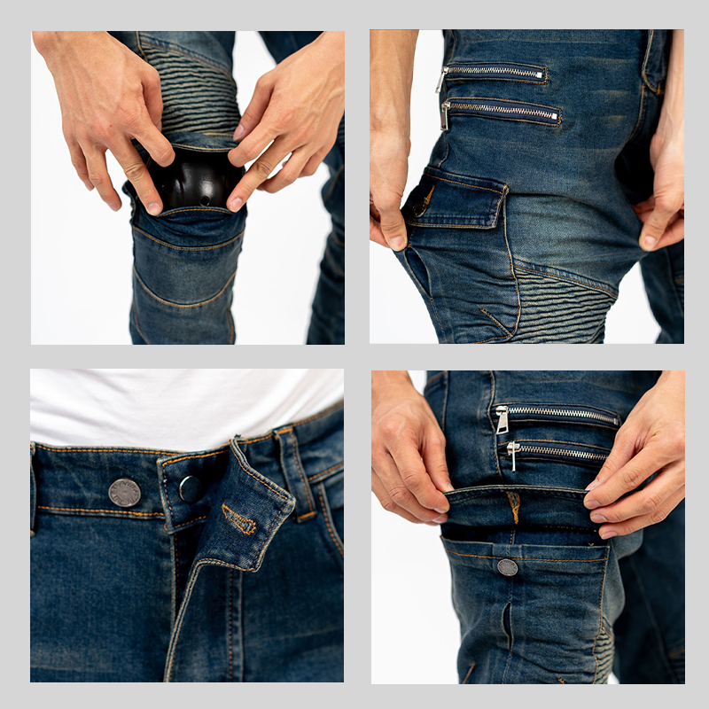 New Double Zipper Metal Style  - Motorcycle Gear Jeans reseña y precio