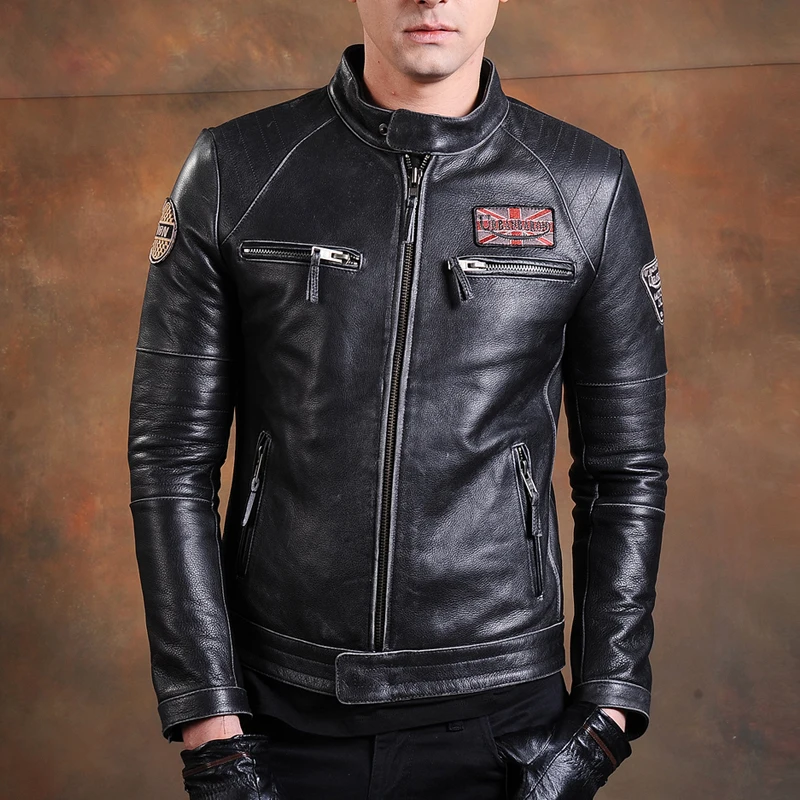 Fashion Biker Jackets Vintage  - Riding Jacket Leather reseña y precio