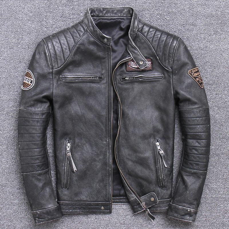 Fashion Biker Jackets Vintage  - Riding Jacket Leather reseña y precio