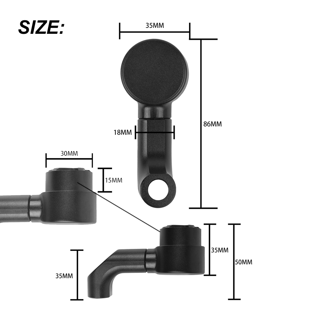 Motorcycle Mirror Riser Extens - Mirror Extender Bar reseña y precio