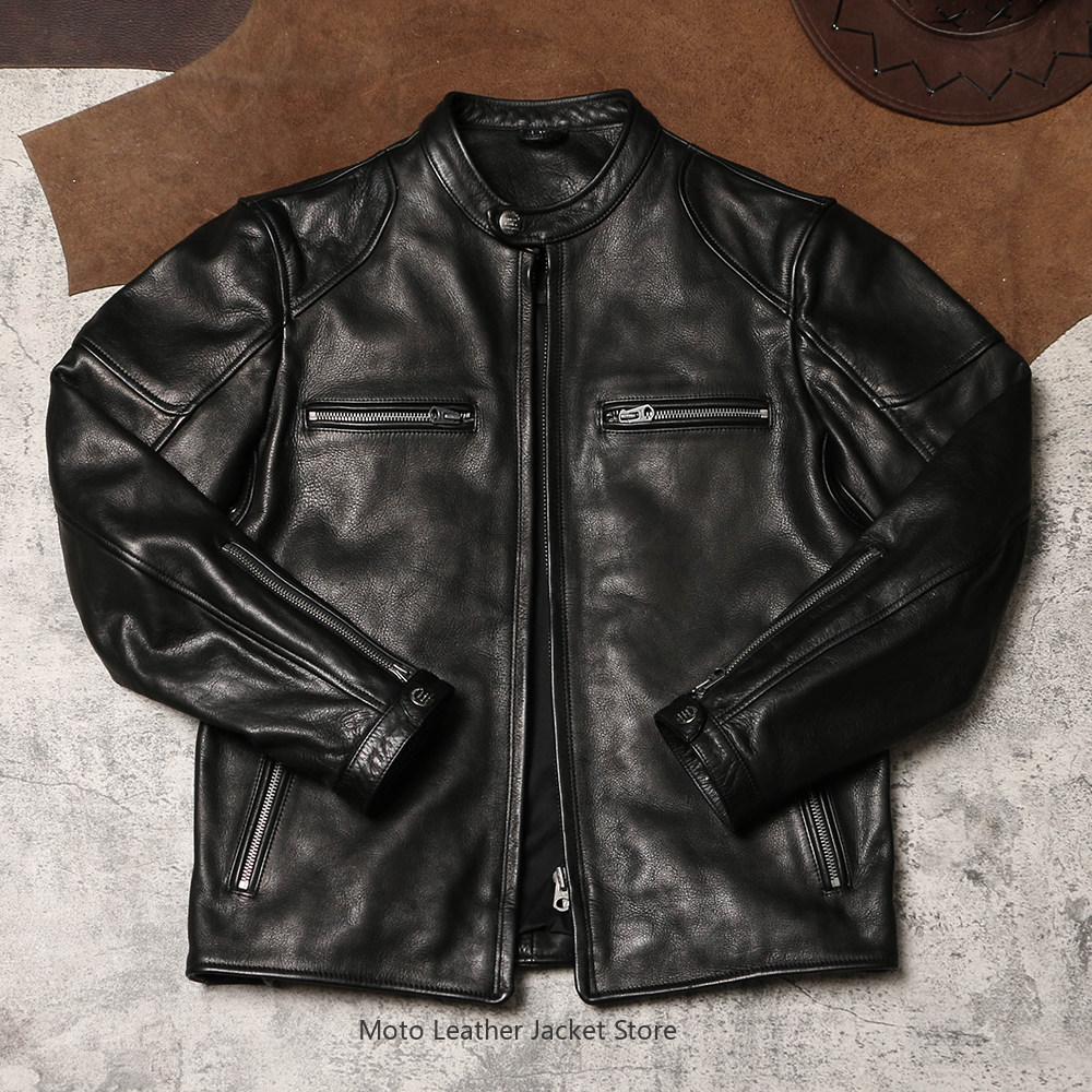J100 Stand Collar Slim Biker R - Riding Jacket Leather reseña y precio