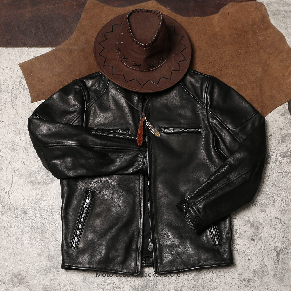 J100 Stand Collar Slim Biker R - Riding Jacket Leather reseña y precio