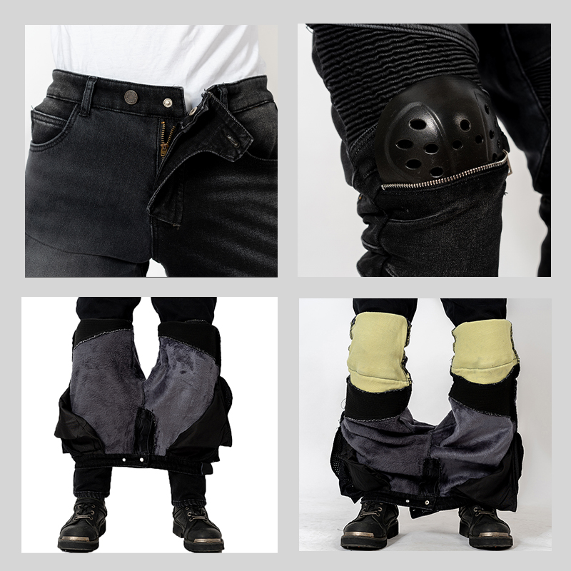 Winter Motorcycle Pants warm   - Motorcycle Gear Jeans reseña y precio