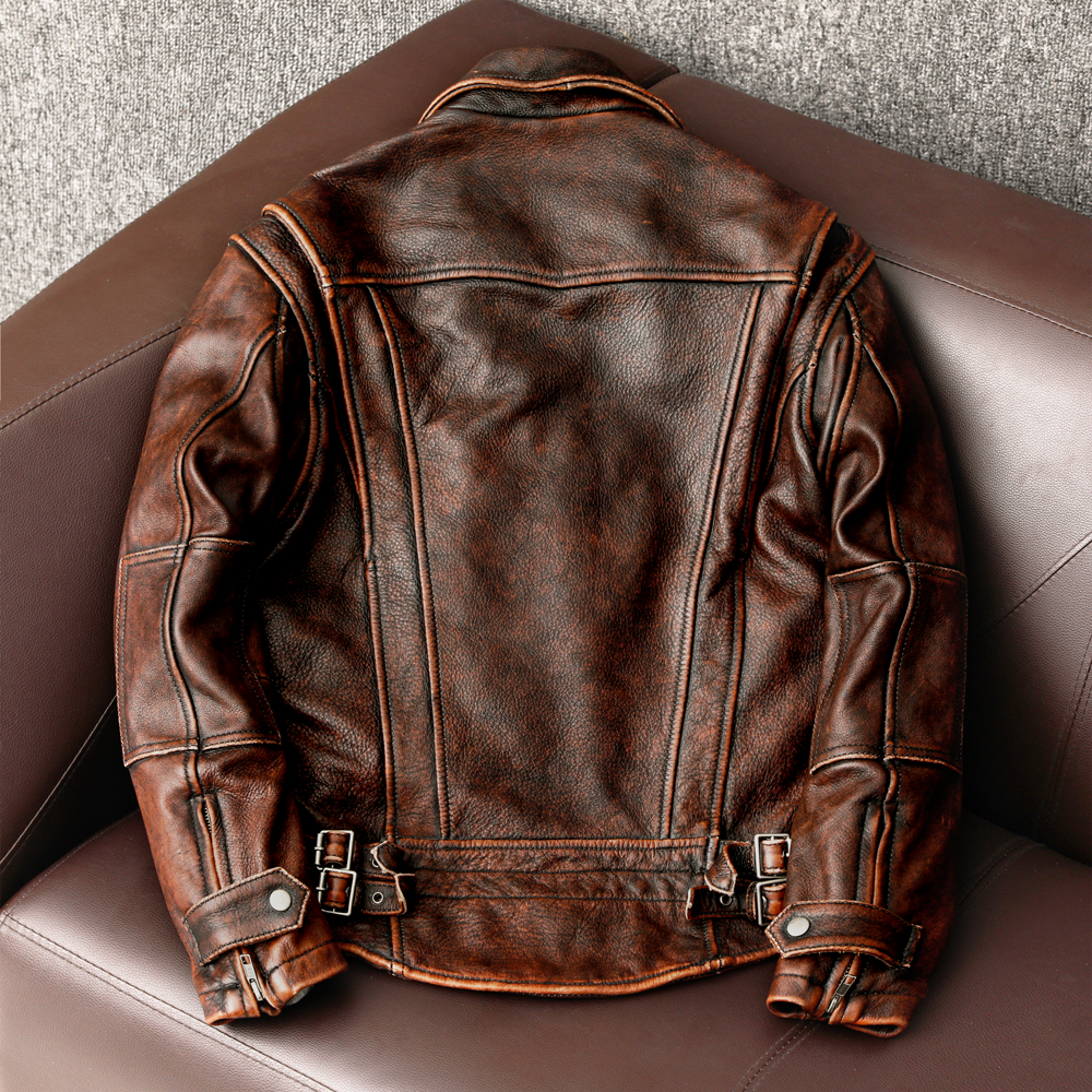 2023New Men Leather  Jacket  S - Riding Jacket Leather reseña y precio