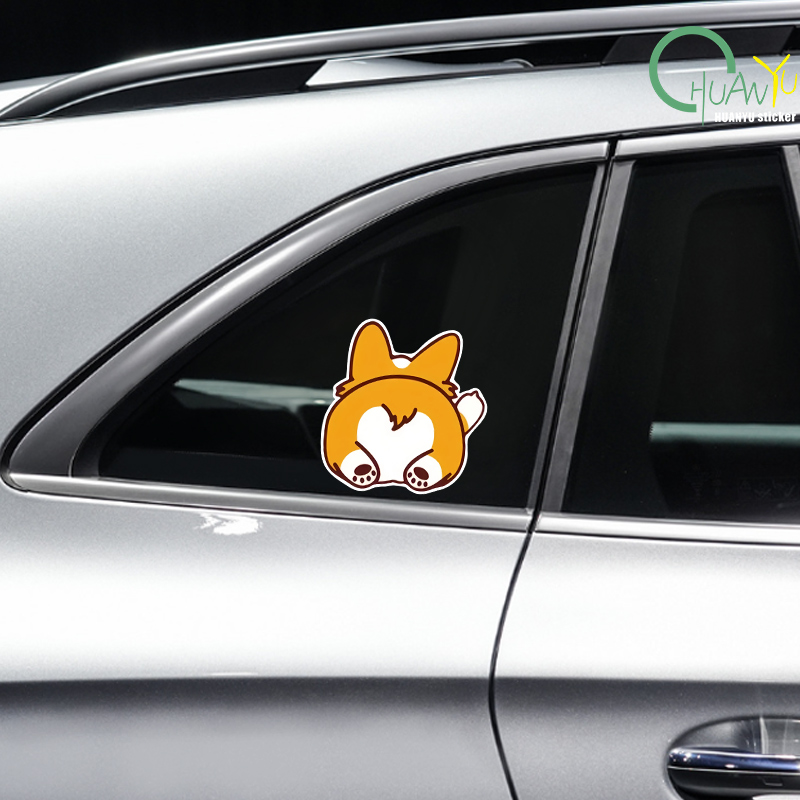 Car Cartoon Car Sticker Corgi  - Motorcycle Gear Auto reseña y precio