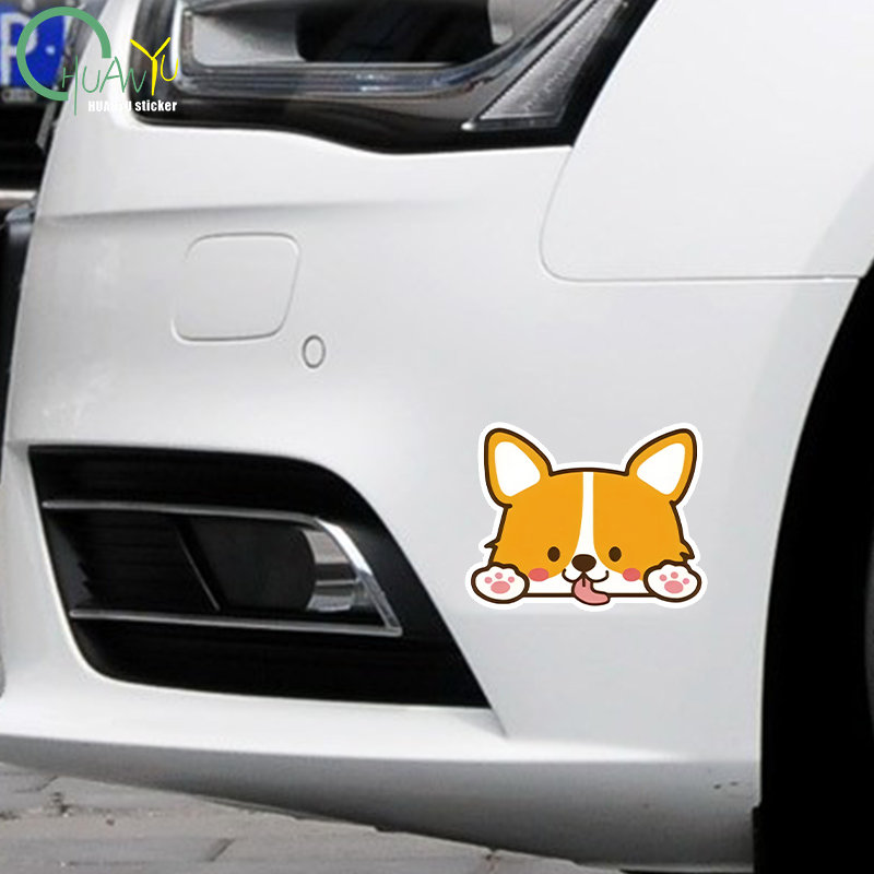 Car Cartoon Car Sticker Corgi  - Motorcycle Gear Auto reseña y precio