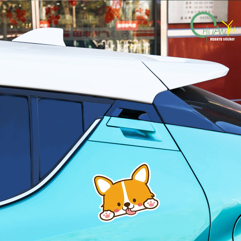 Car Cartoon Car Sticker Corgi  - Motorcycle Gear Auto reseña y precio