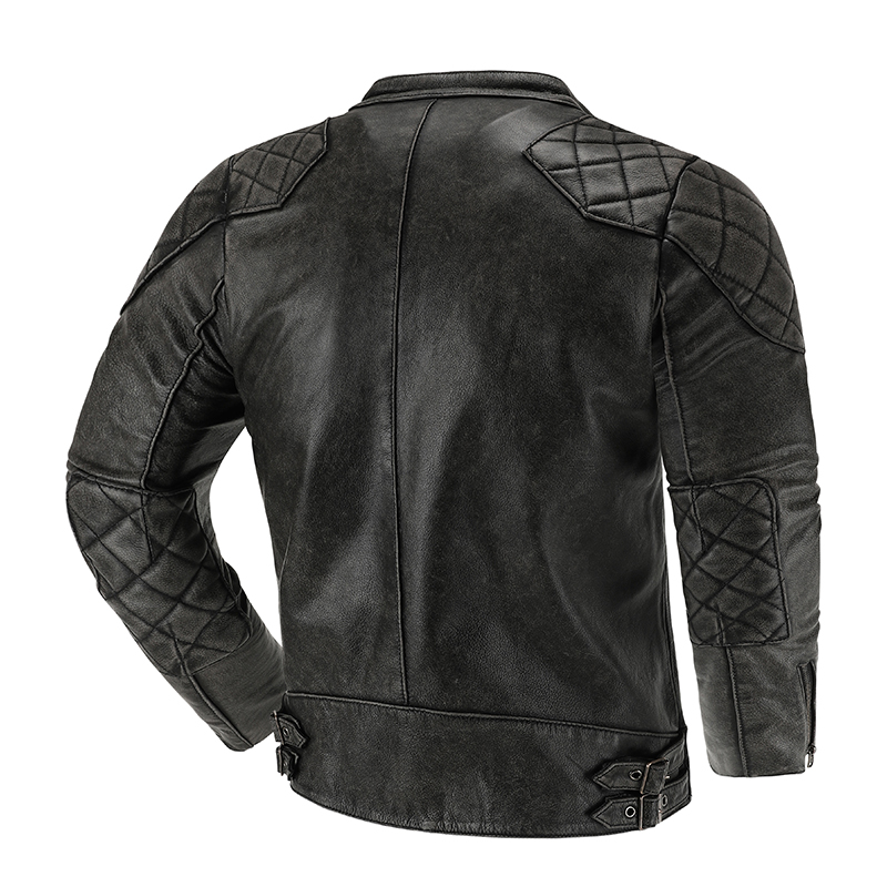 Retro Leather Jacket Motorcycl - Riding Jacket Leather reseña y precio