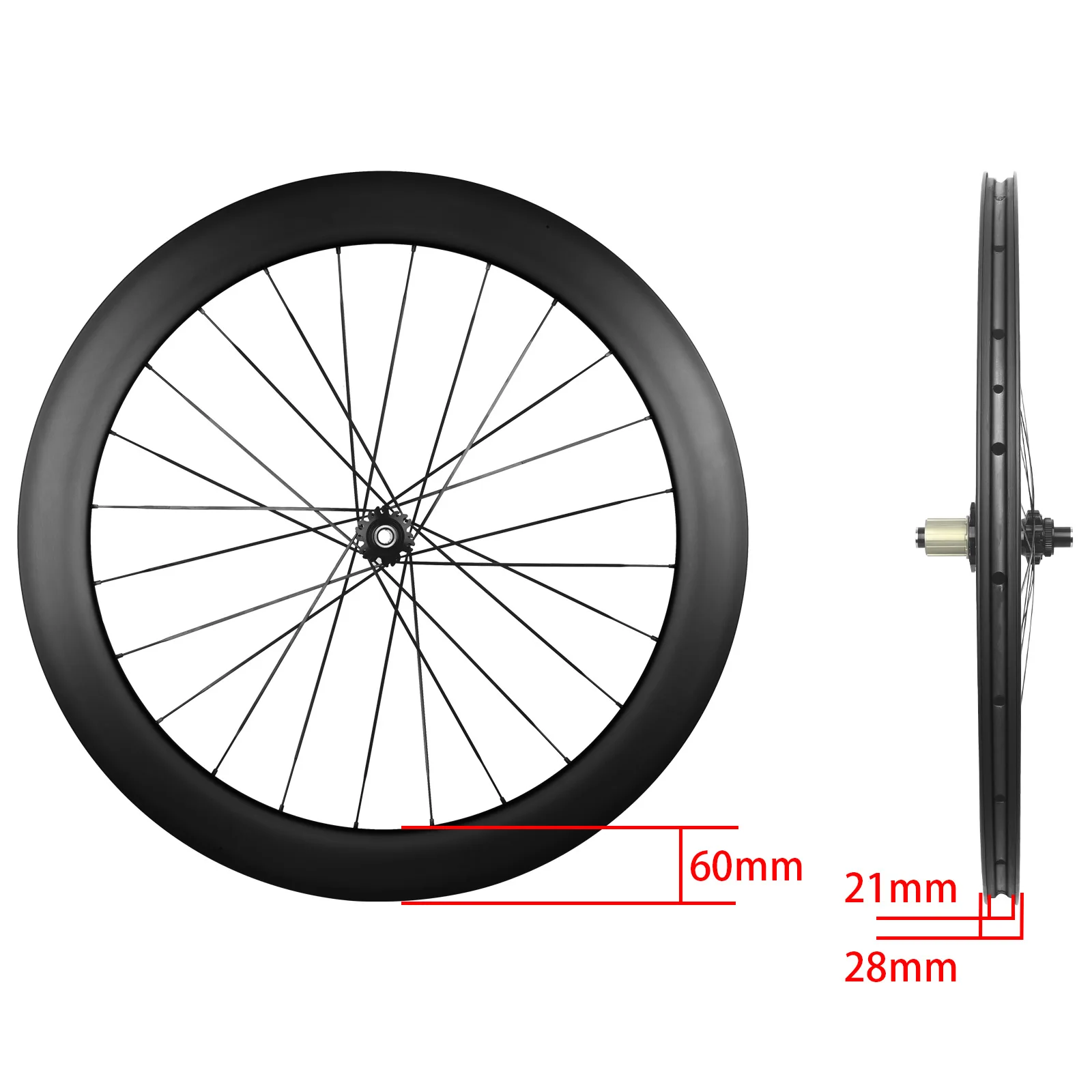 For RUJIXU 700c 60mm Carbon Wh - Disc Lock Brake recension och pris