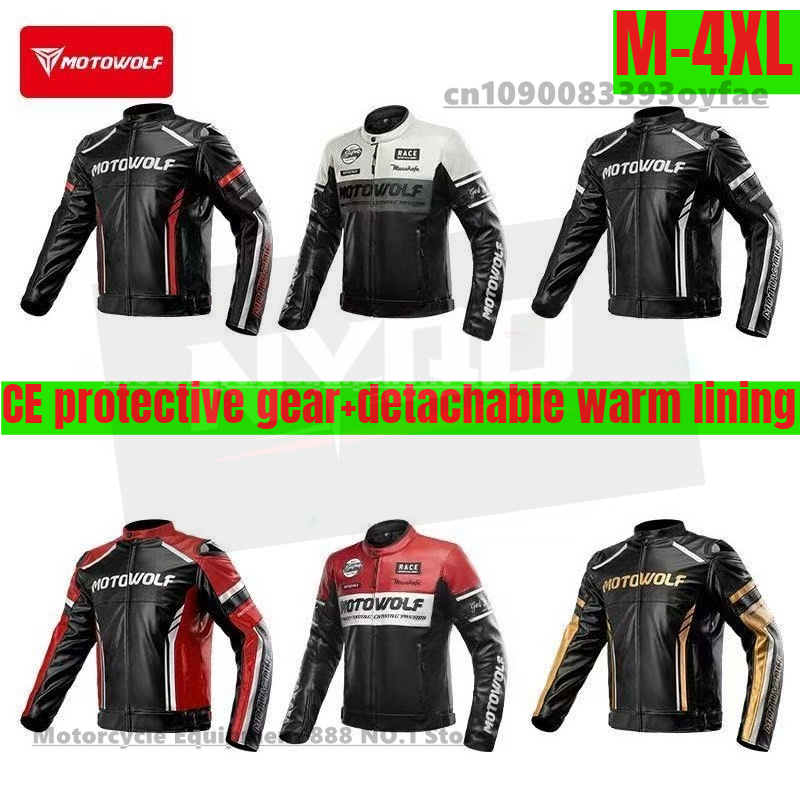 MOTOWOLF Motorcycle Riding Lea - Riding Jacket Leather reseña y precio