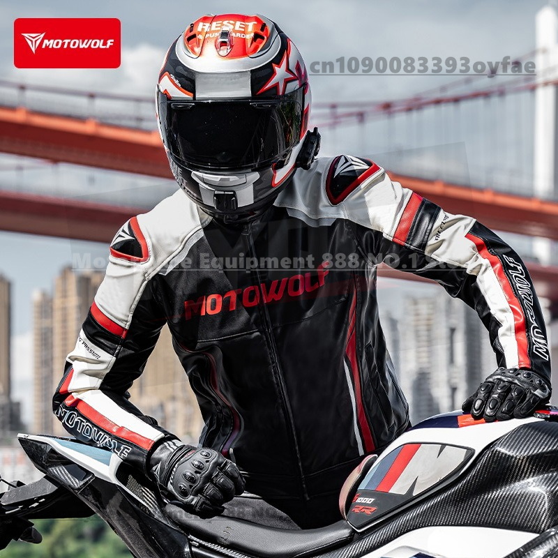 MOTOWOLF Motorcycle Riding Lea - Riding Jacket Leather reseña y precio