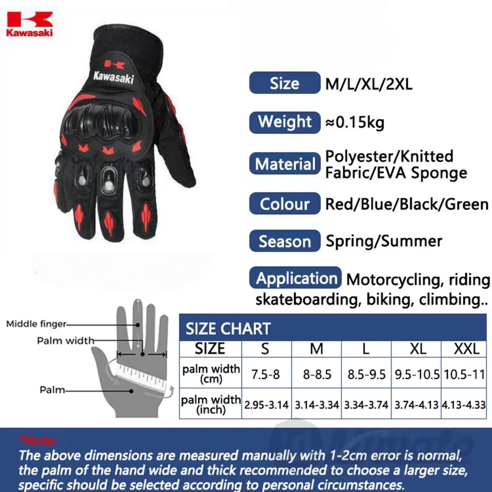 Summer Breathable Full Finger  - Motorcycle Gear Gloves recension och pris