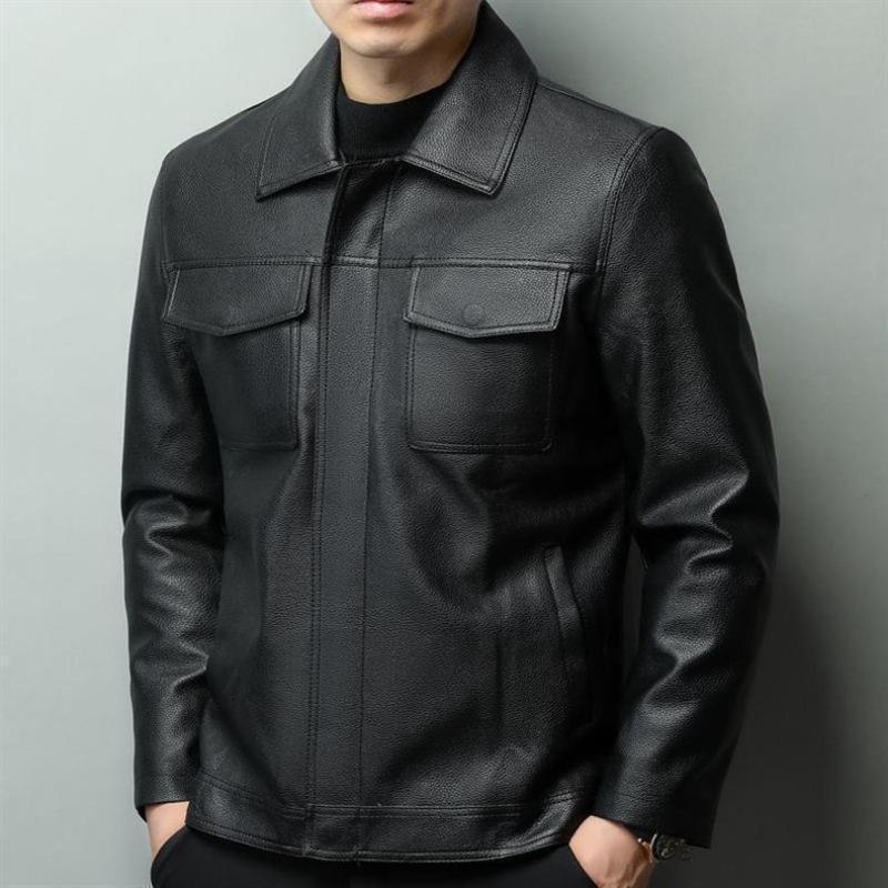 Vintage Brown Cowhide Leather  - Riding Jacket Leather reseña y precio